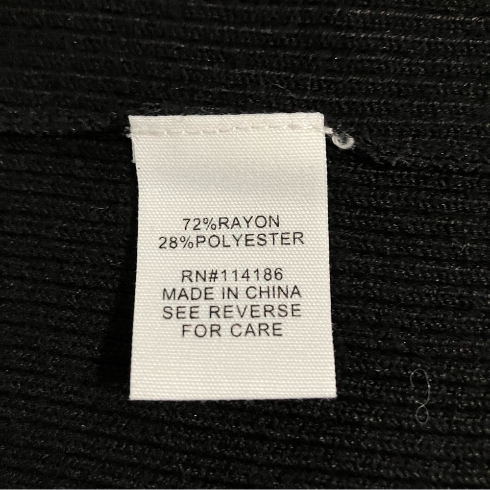 89th + Madison Black Open Front Long Cardigan Size Large - Picture 5 of 8
